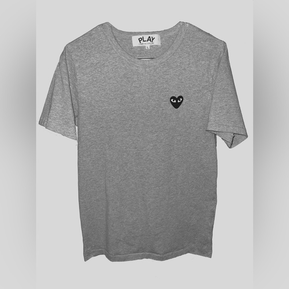 Grey Comme des Garçons Play Short-sleeve Shirt - Picture 1 of 2